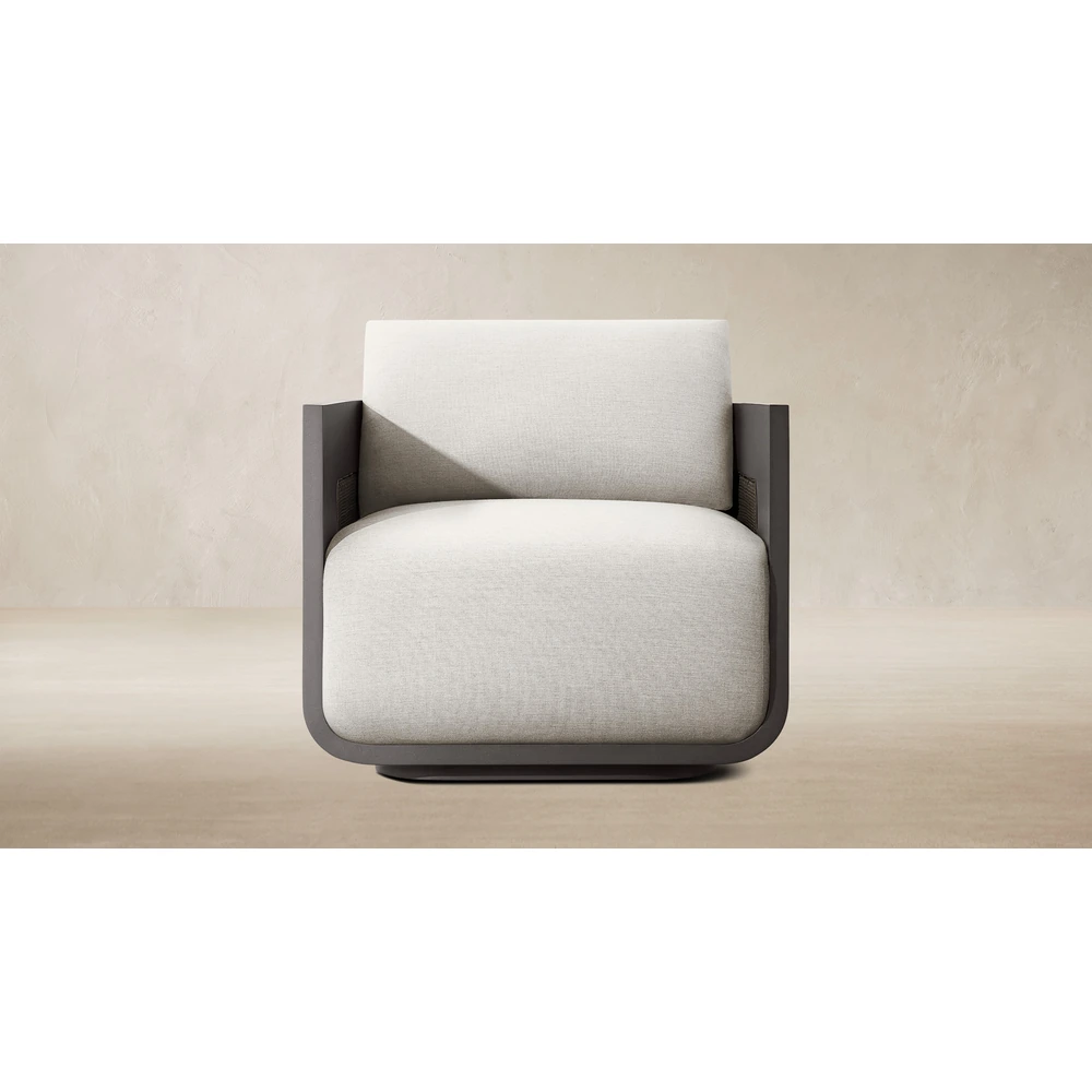 Sedona Cane Aluminum Swivel Lounge Chair (1)