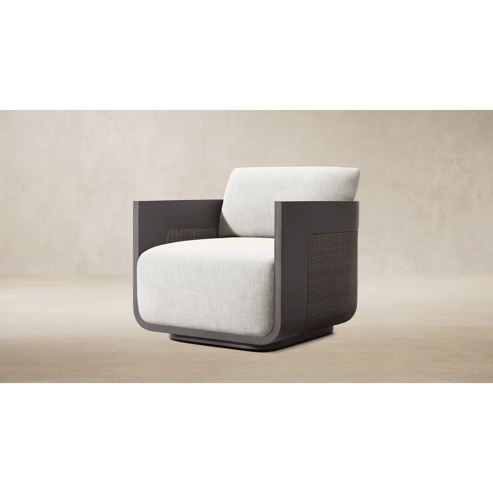 Sedona Cane Aluminum Swivel Lounge Chair (5)