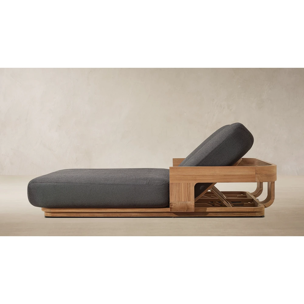 Sedona Teak Adjustable Double Chaise (1)