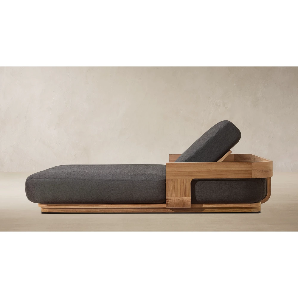 Sedona Teak Adjustable Double Chaise (2)