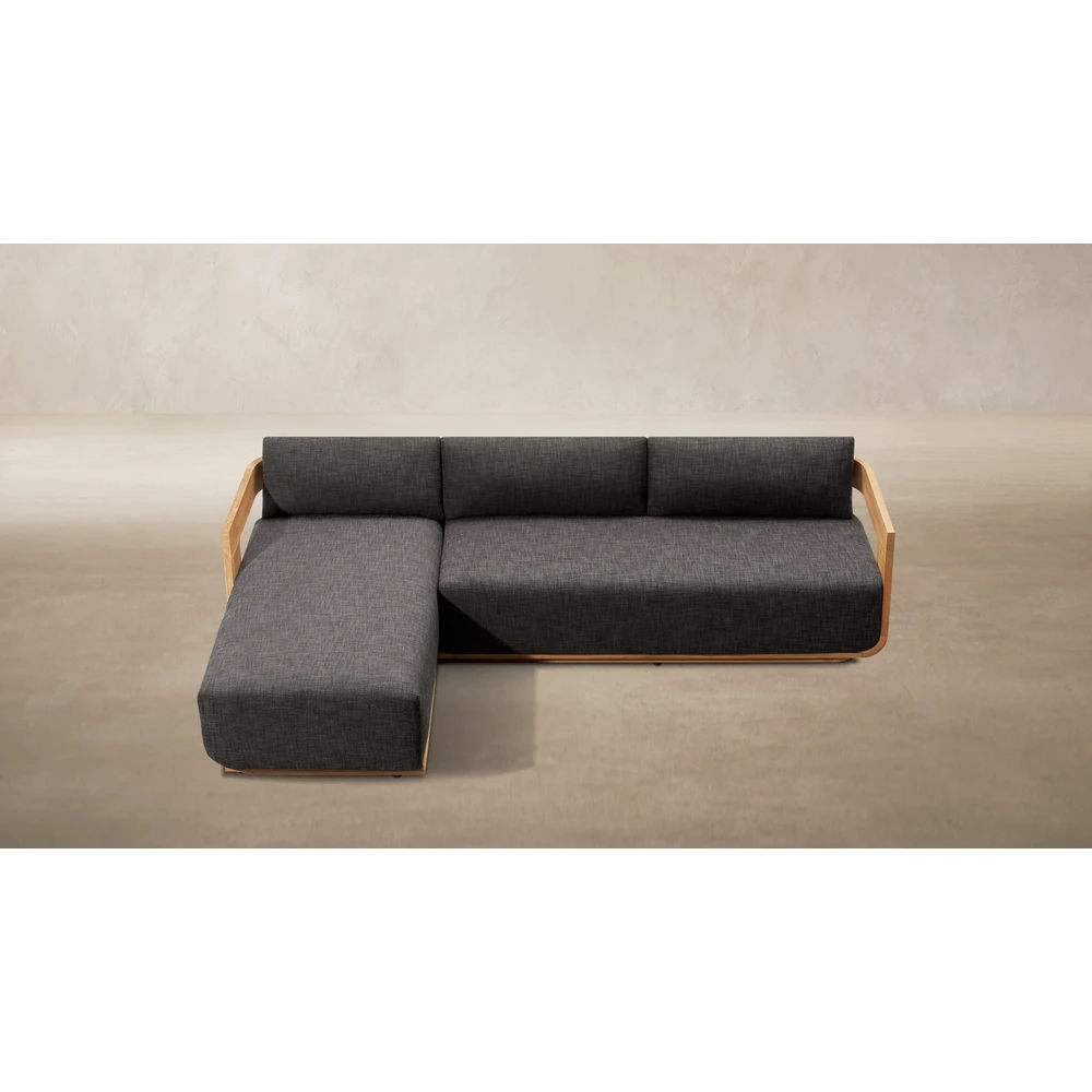 Sedona Teak Left-Arm Chaise Sectional (2)