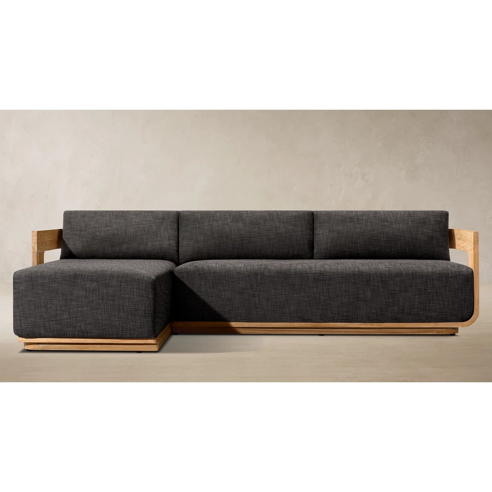 Sedona Teak Left-Arm Chaise Sectional (3)