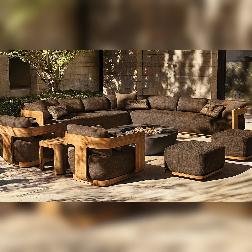 Sedona Teak Left-Arm L-Sectional (2)