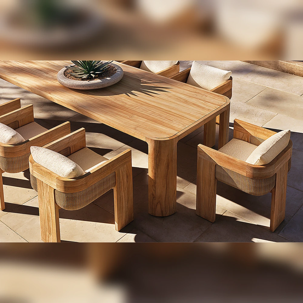 Sedona Teak Rectangular Dining Table (1)