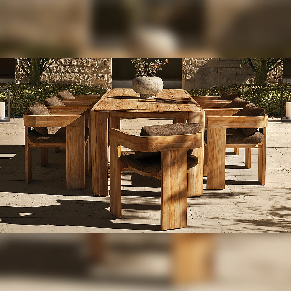 Sedona Teak Rectangular Dining Table (2)