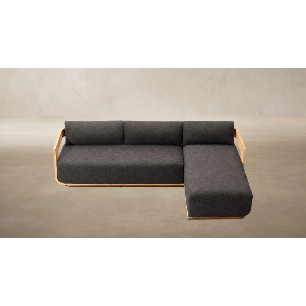 Sedona Teak Right-Arm Chaise Sectional (2)
