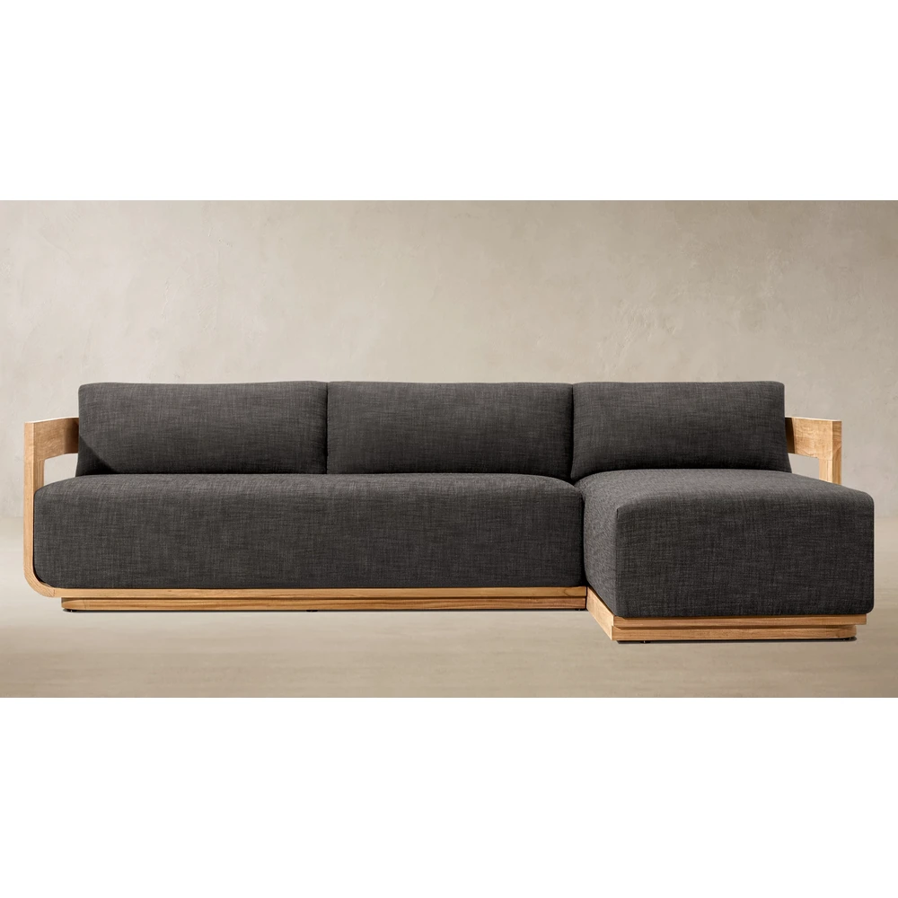 Sedona Teak Right-Arm Chaise Sectional (3)