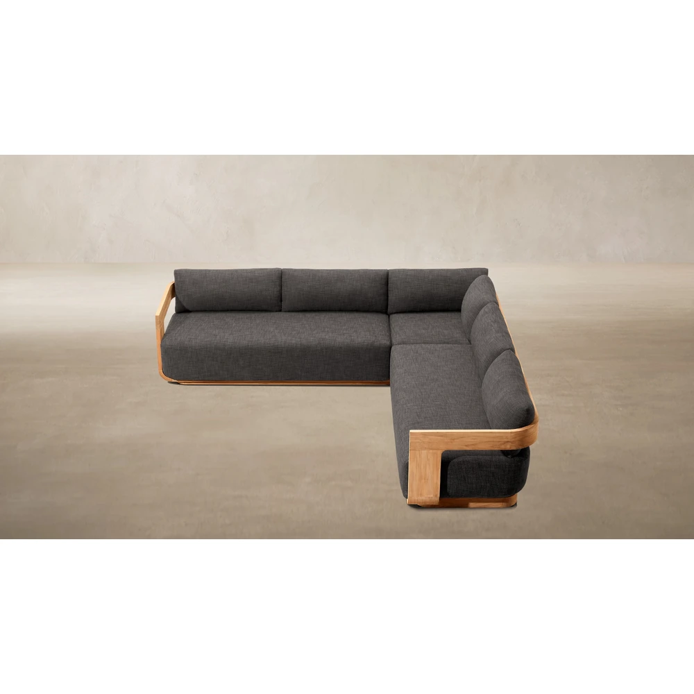 Sedona Teak Right-Arm L-Sectional (2)