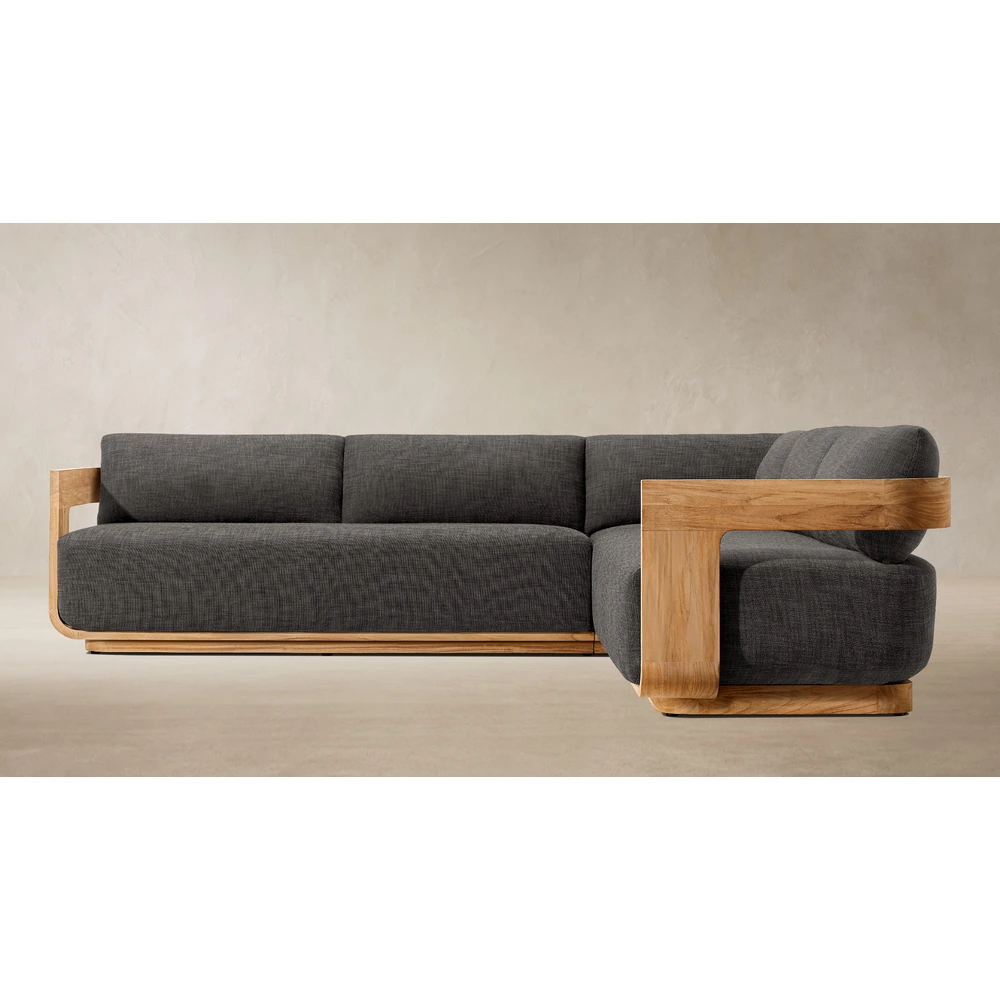 Sedona Teak Right-Arm L-Sectional (3)