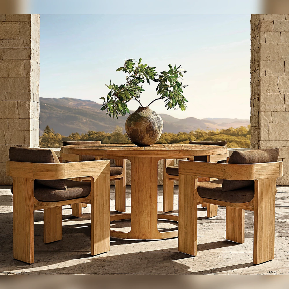 Sedona Teak Round Dining Table (1)
