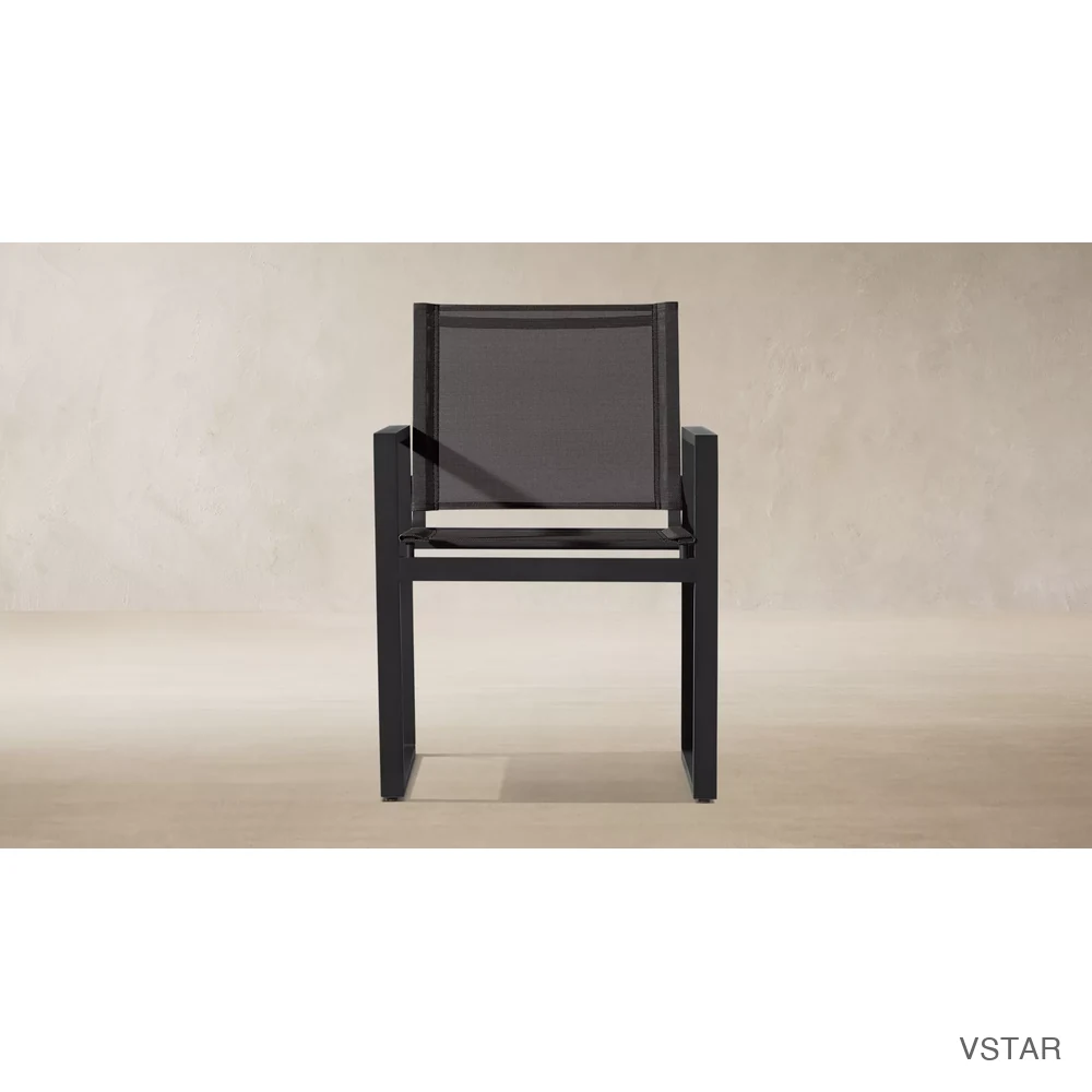 Aegean Aluminum & Mesh Dining Armchair-02