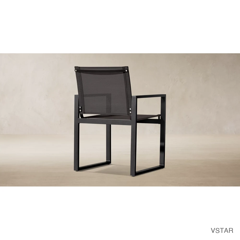 Aegean Aluminum & Mesh Dining Armchair-03