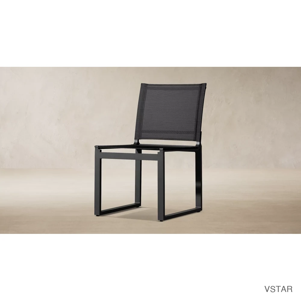 Aegean Aluminum & Mesh Dining Side Chair-01