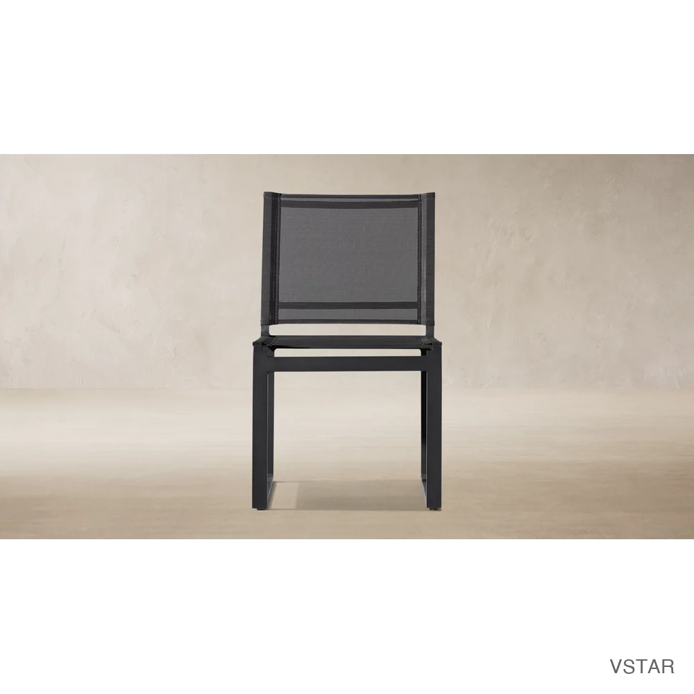 Aegean Aluminum & Mesh Dining Side Chair-02