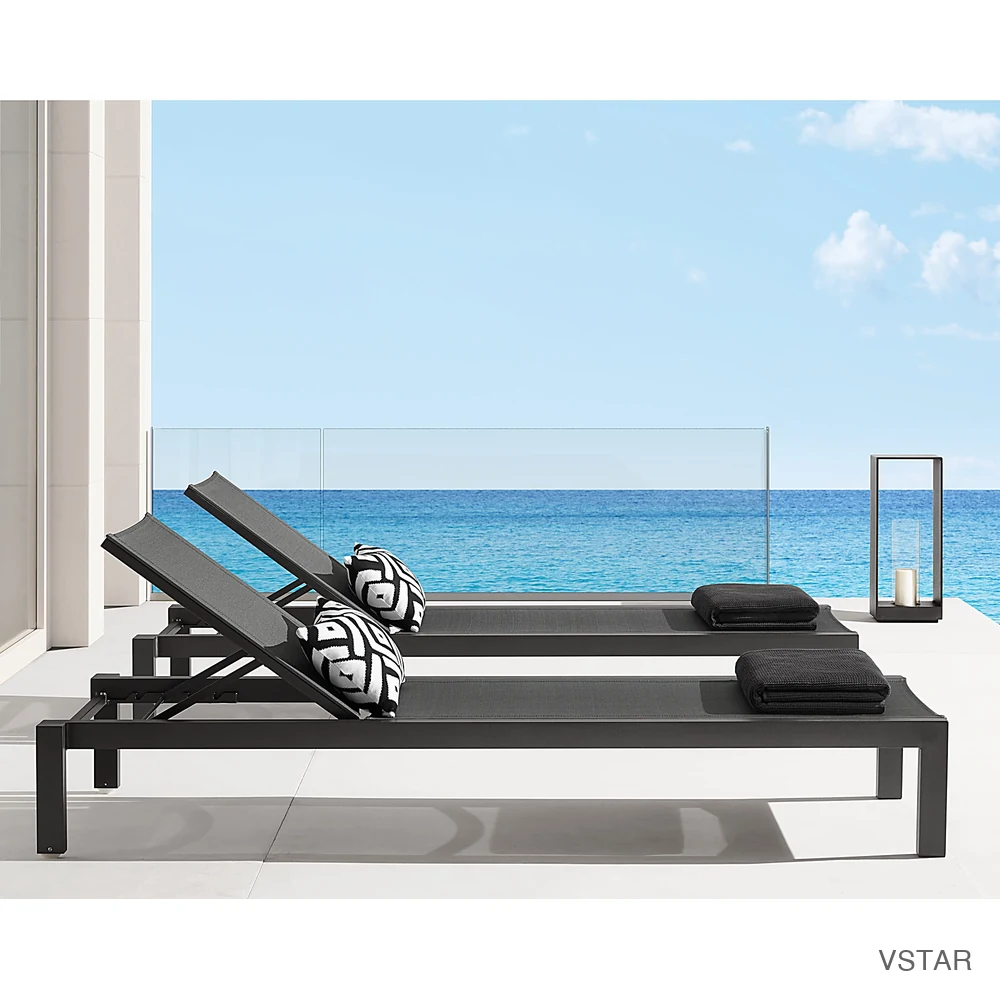 Aegean Aluminum & Mesh Stacking Adjustable Chaise-07