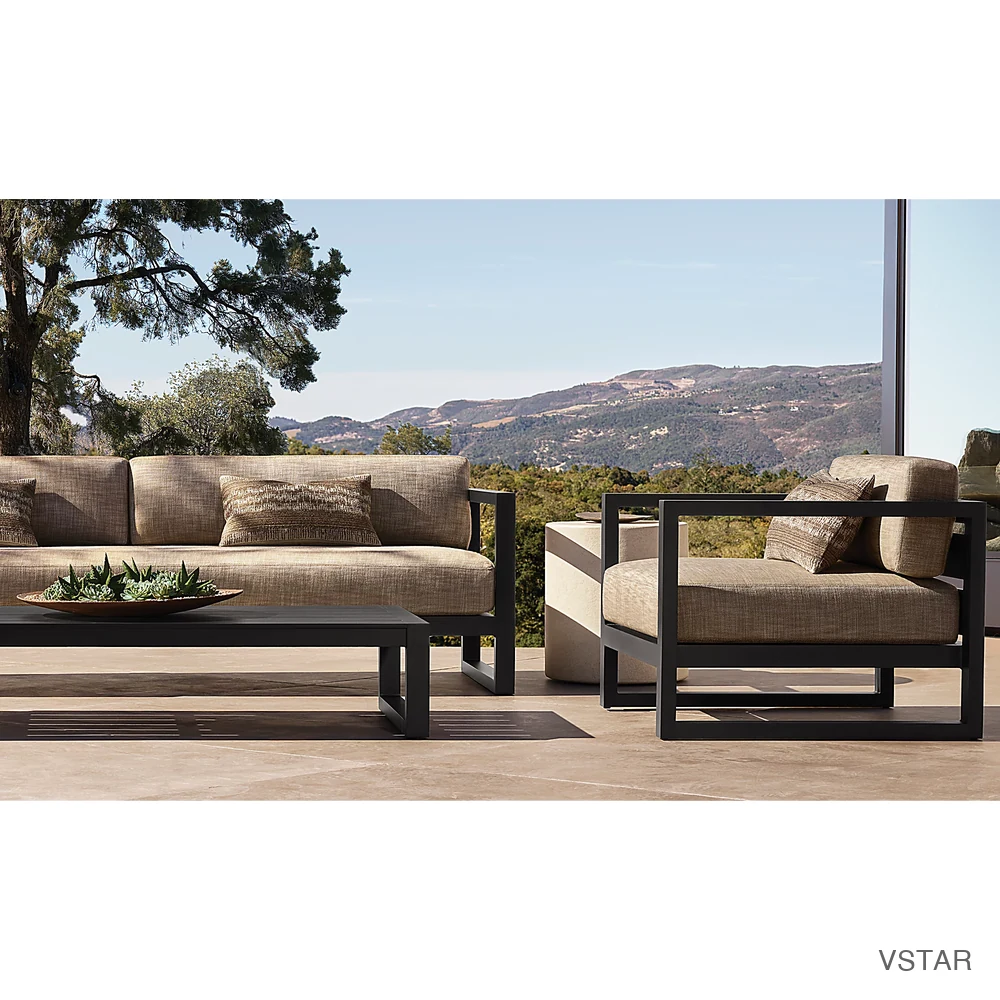 Aegean Aluminum Rectangular Coffee Table-03