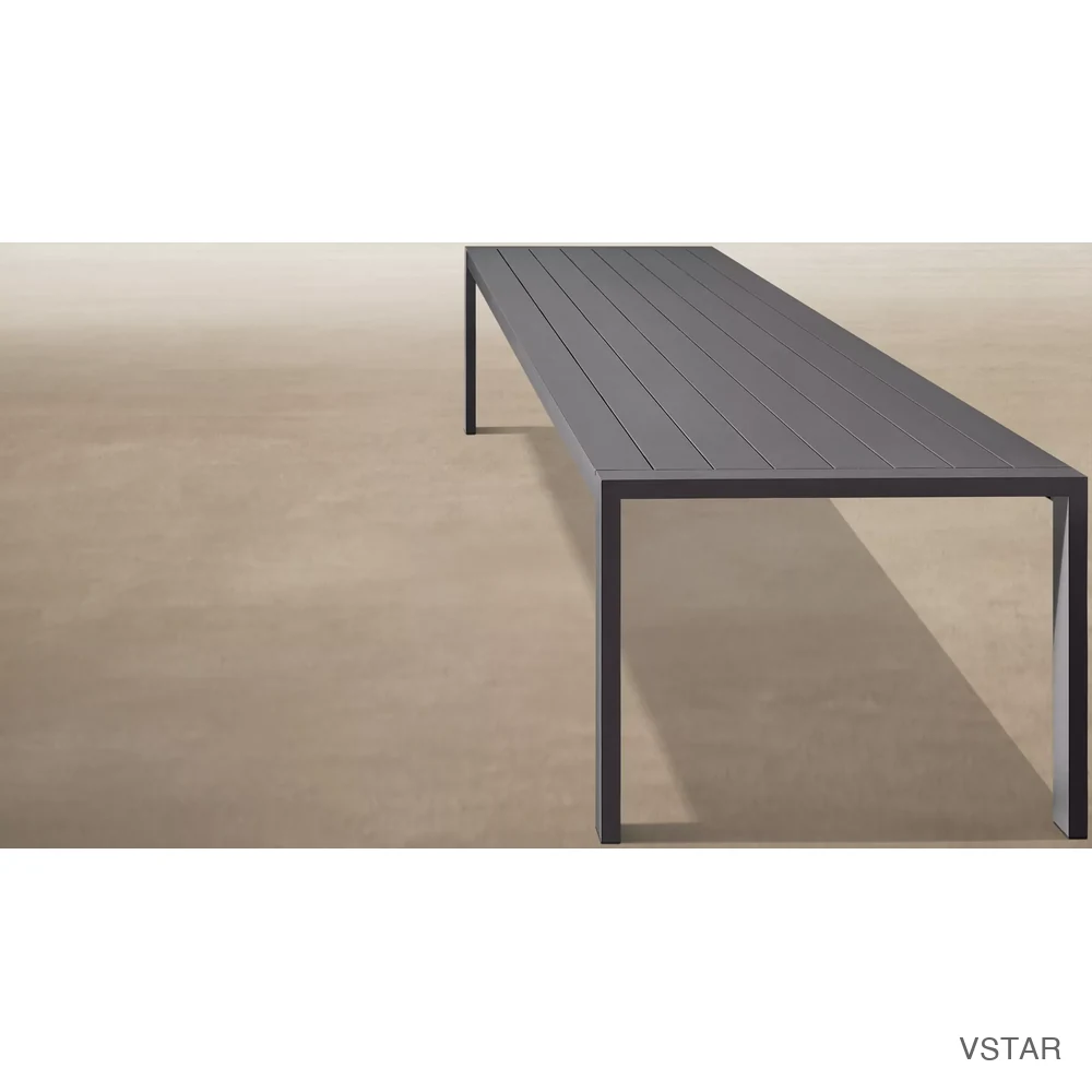 Aegean Aluminum Rectangular Dining Table-02