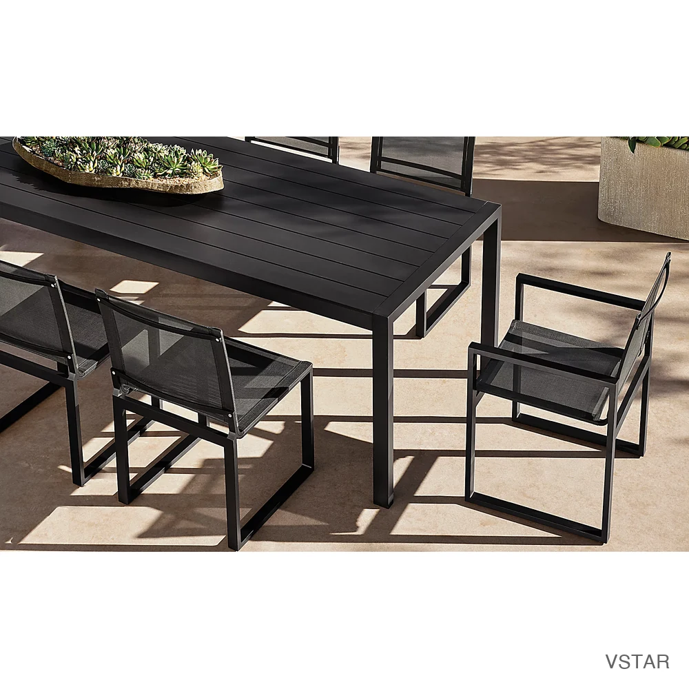 Aegean Aluminum Rectangular Dining Table-04
