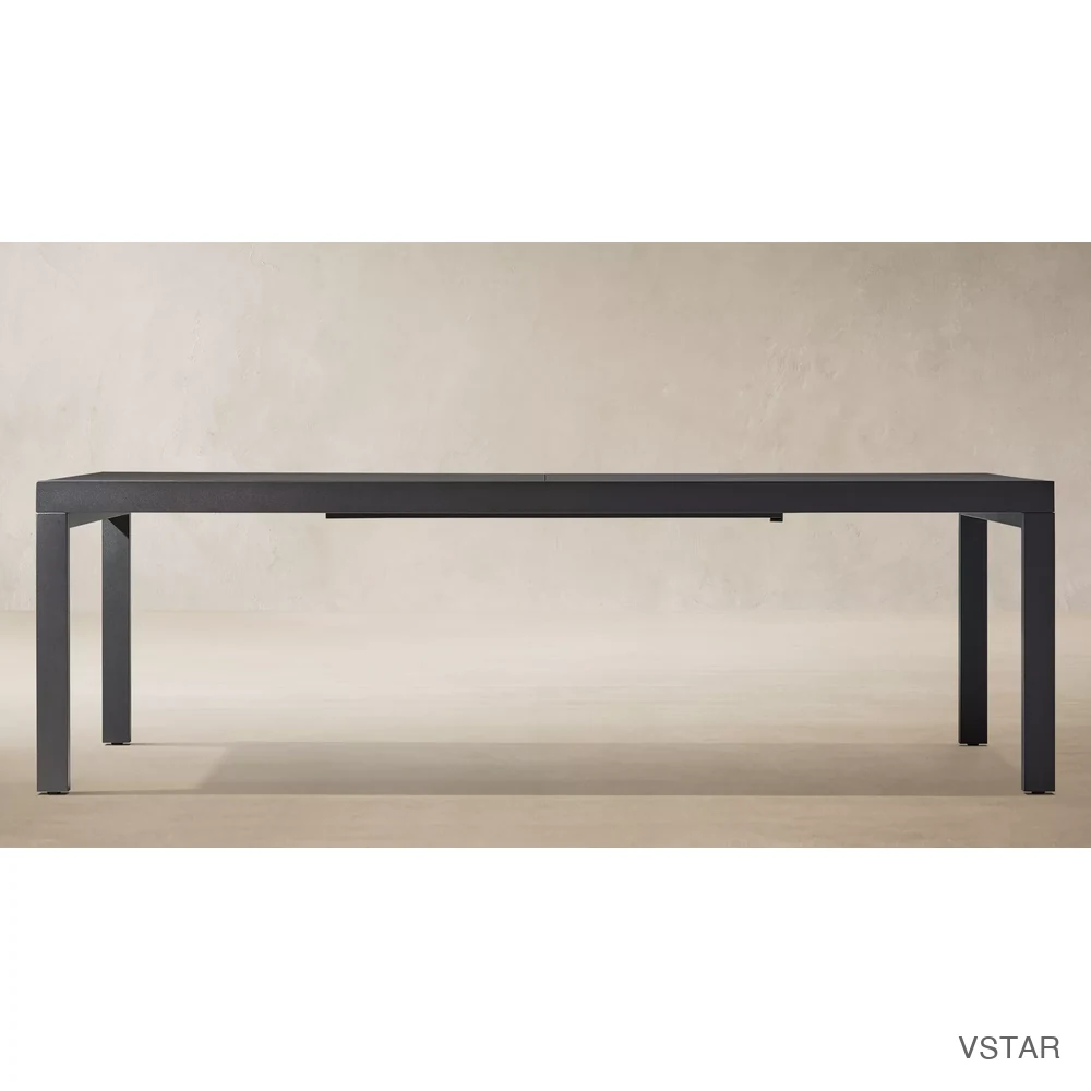 Aegean Aluminum Rectangular Extension Dining Table-01