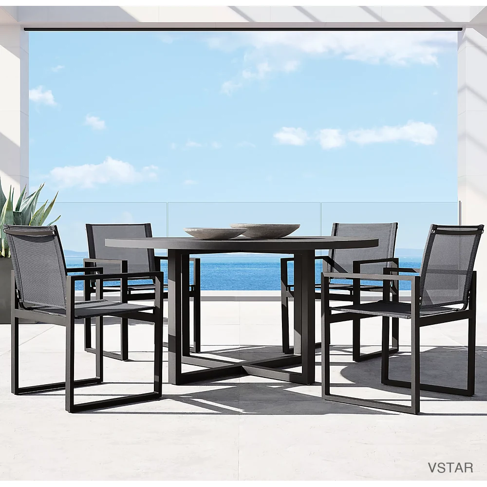 Aegean Aluminum Round Dining Table-05