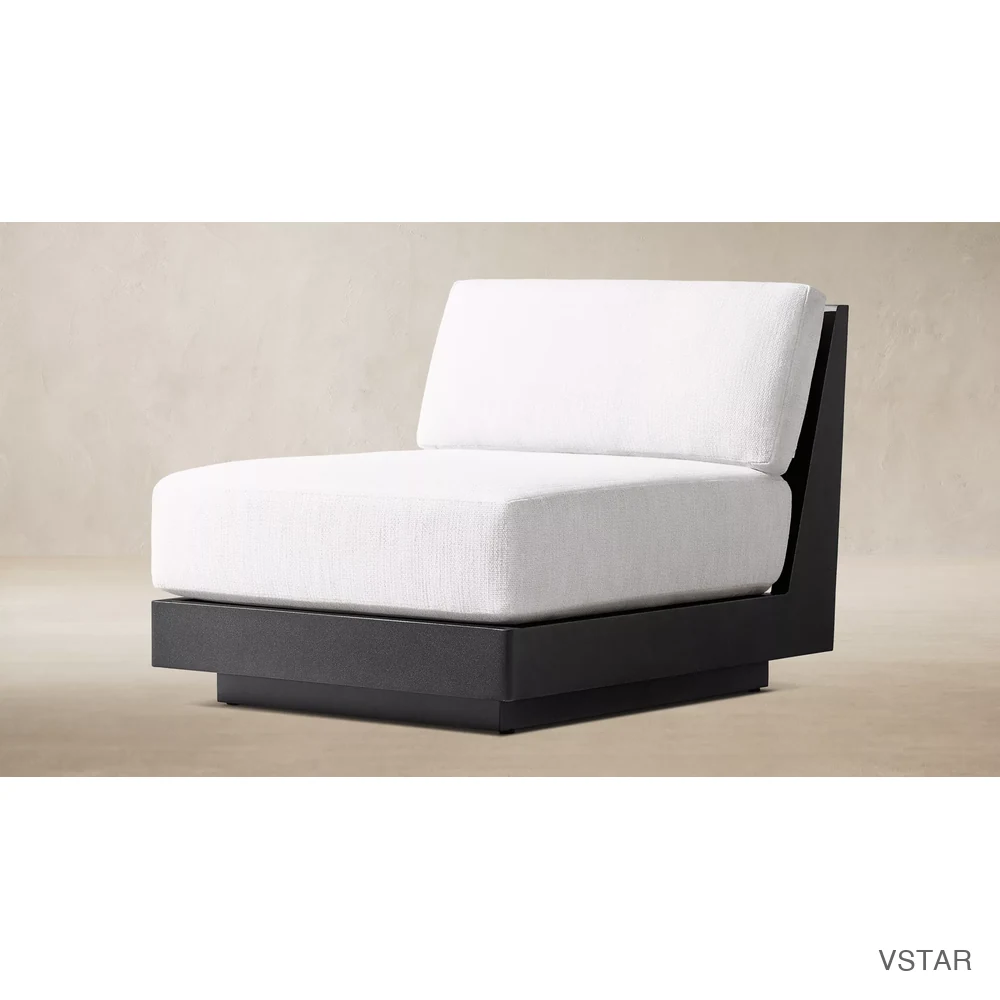 Maya Aluminum Modular Armless Lounge Chair-01