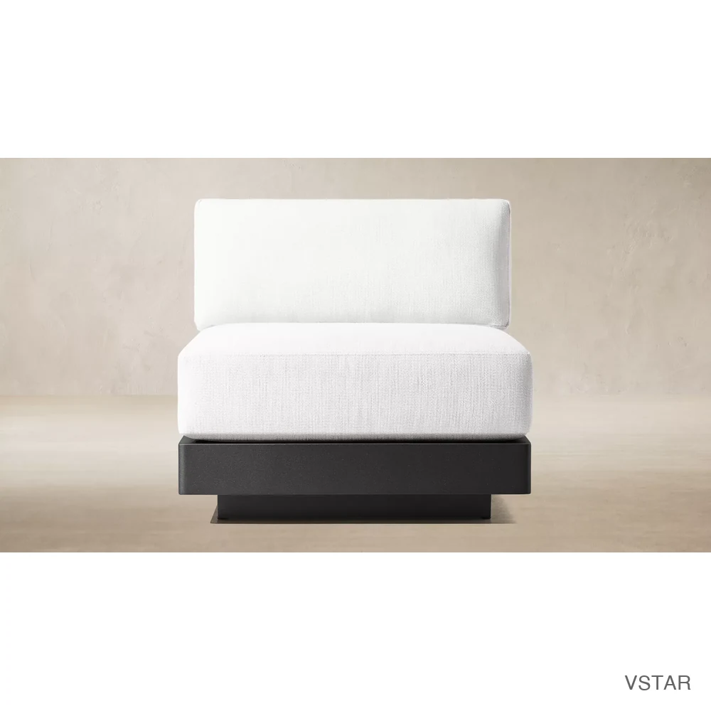 Maya Aluminum Modular Armless Lounge Chair-02