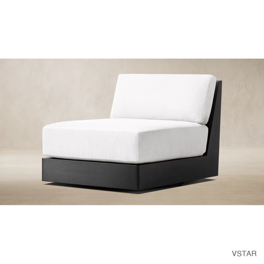 Maya Aluminum Modular Armless Swivel Lounge Chair-01