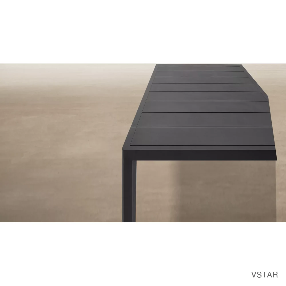 Maya Aluminum Rectangular Dining Table-02