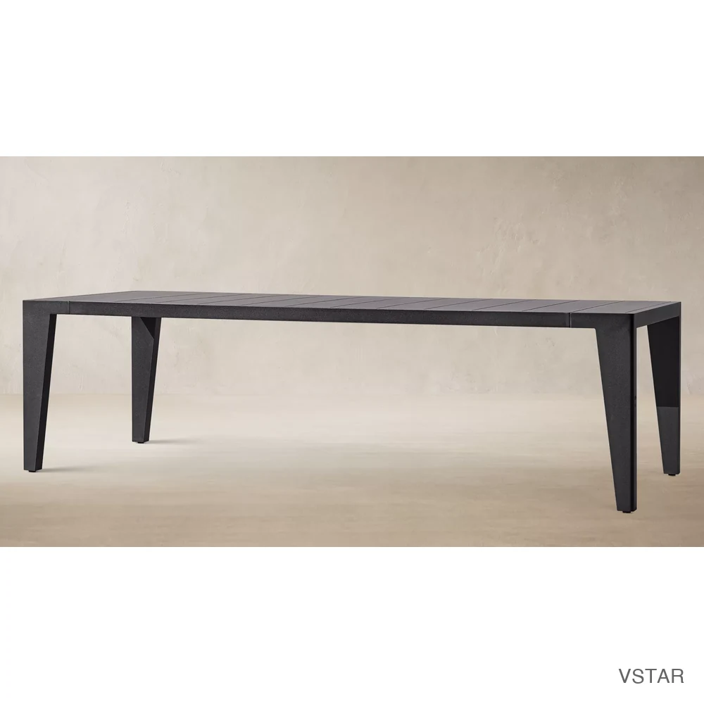 Maya Aluminum Rectangular Dining Table-03