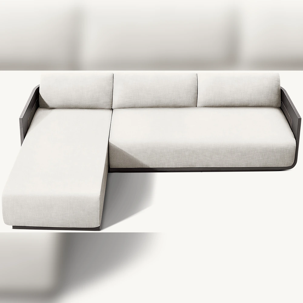 Sedona Cane Aluminum Left-Arm Chaise Sectional (3)