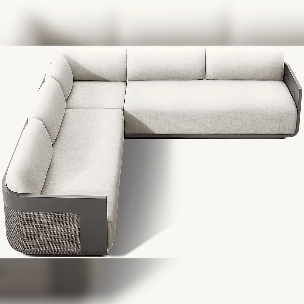 Sedona Cane Aluminum Left-Arm L-Sectional (2)